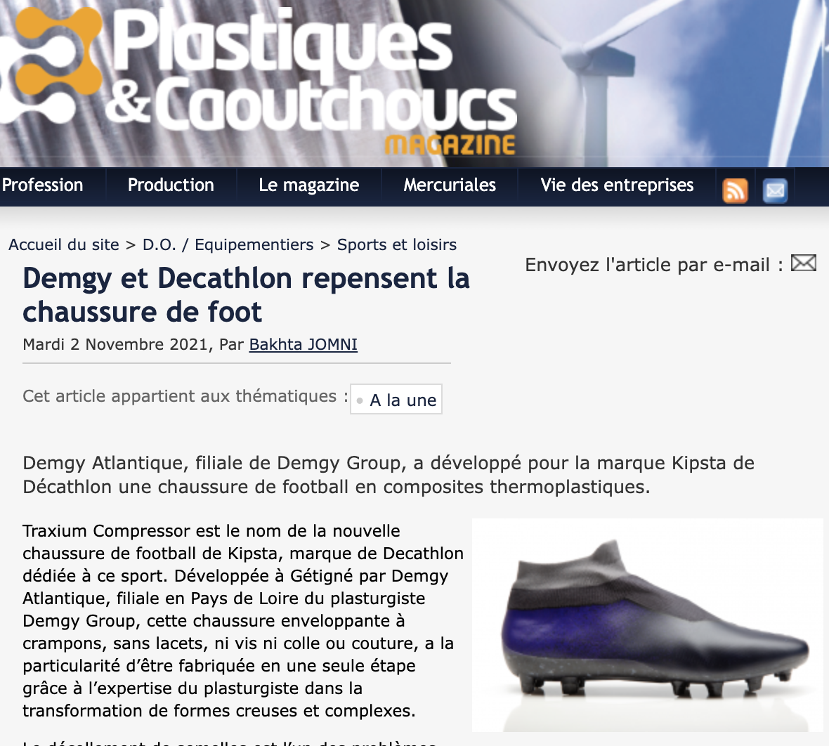 Une chaussure de foot r volutionnaire pour Kipsta