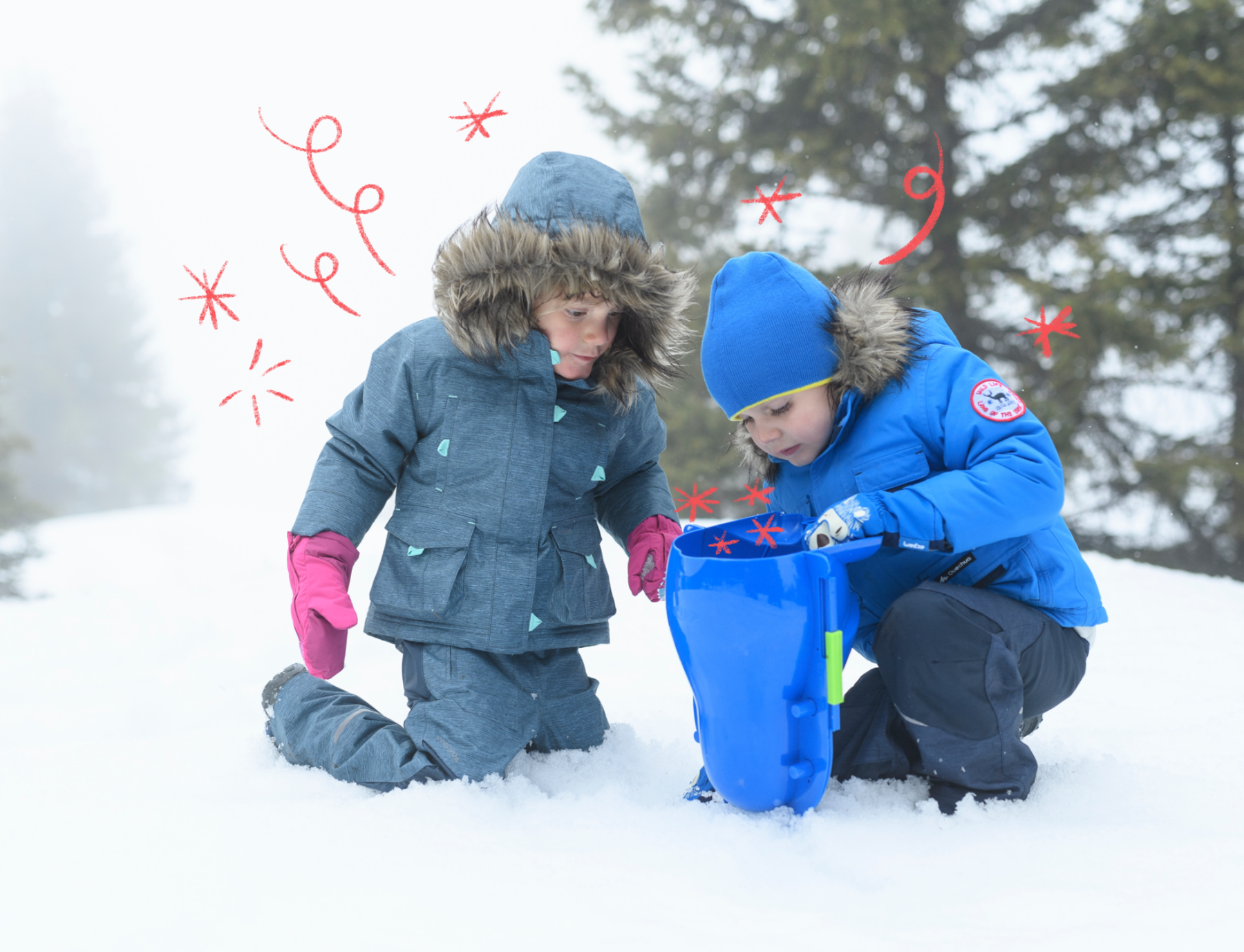 7 activities for the snow for children from the age of 1