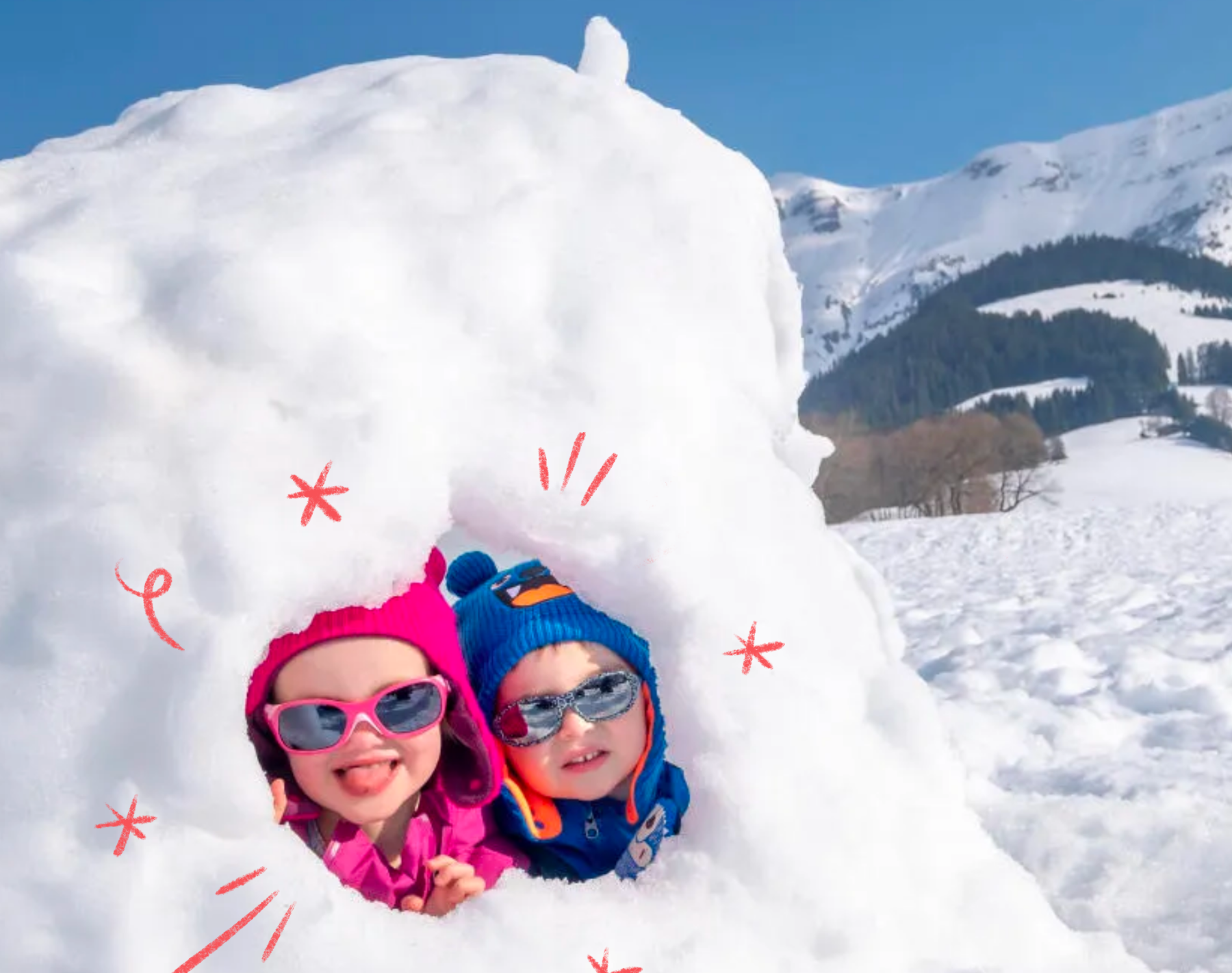 7 activities for the snow for children from the age of 1