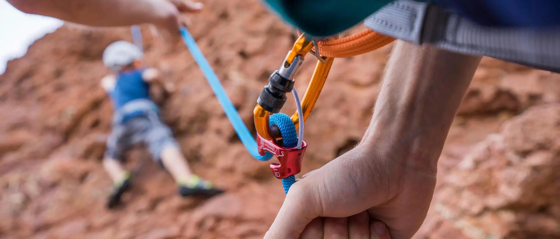People scrambling using safety gear