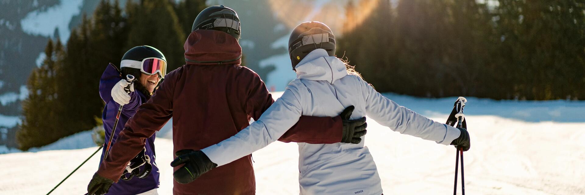 Freunde-auf-Ski
