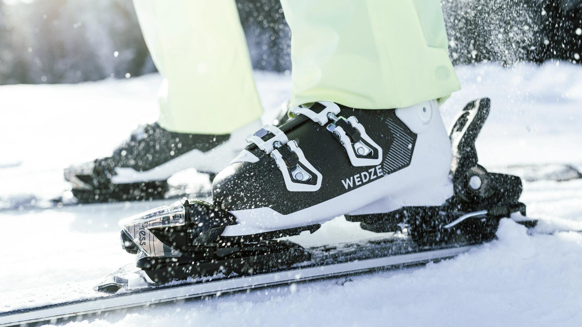 black and white wedze ski boot