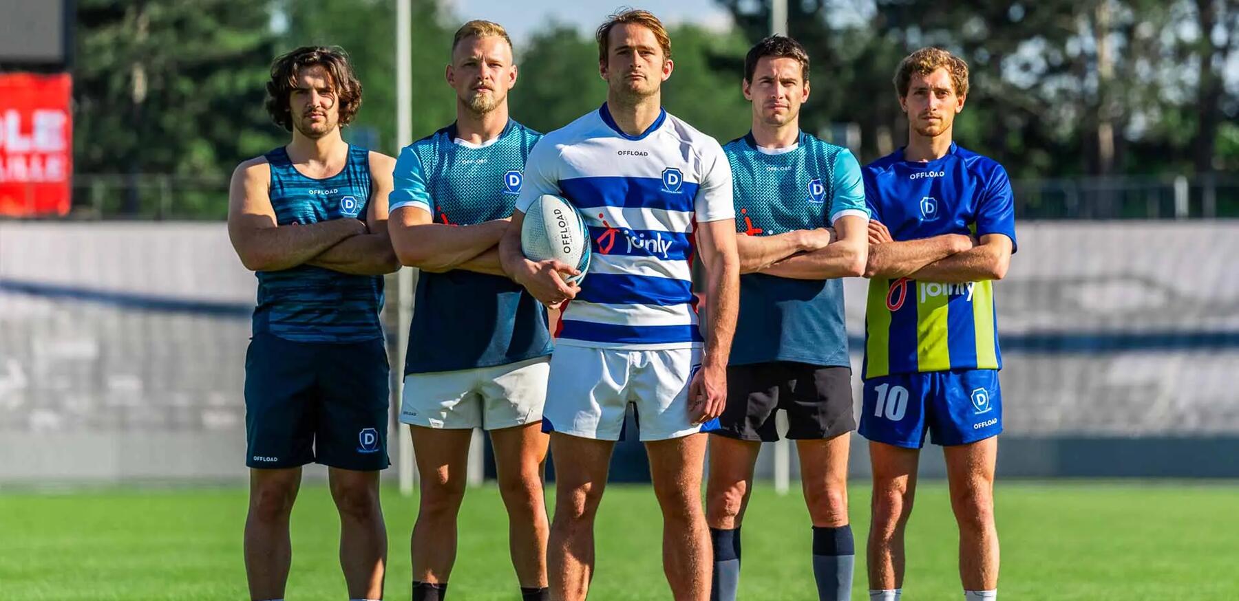 rugby squad posing for a picture