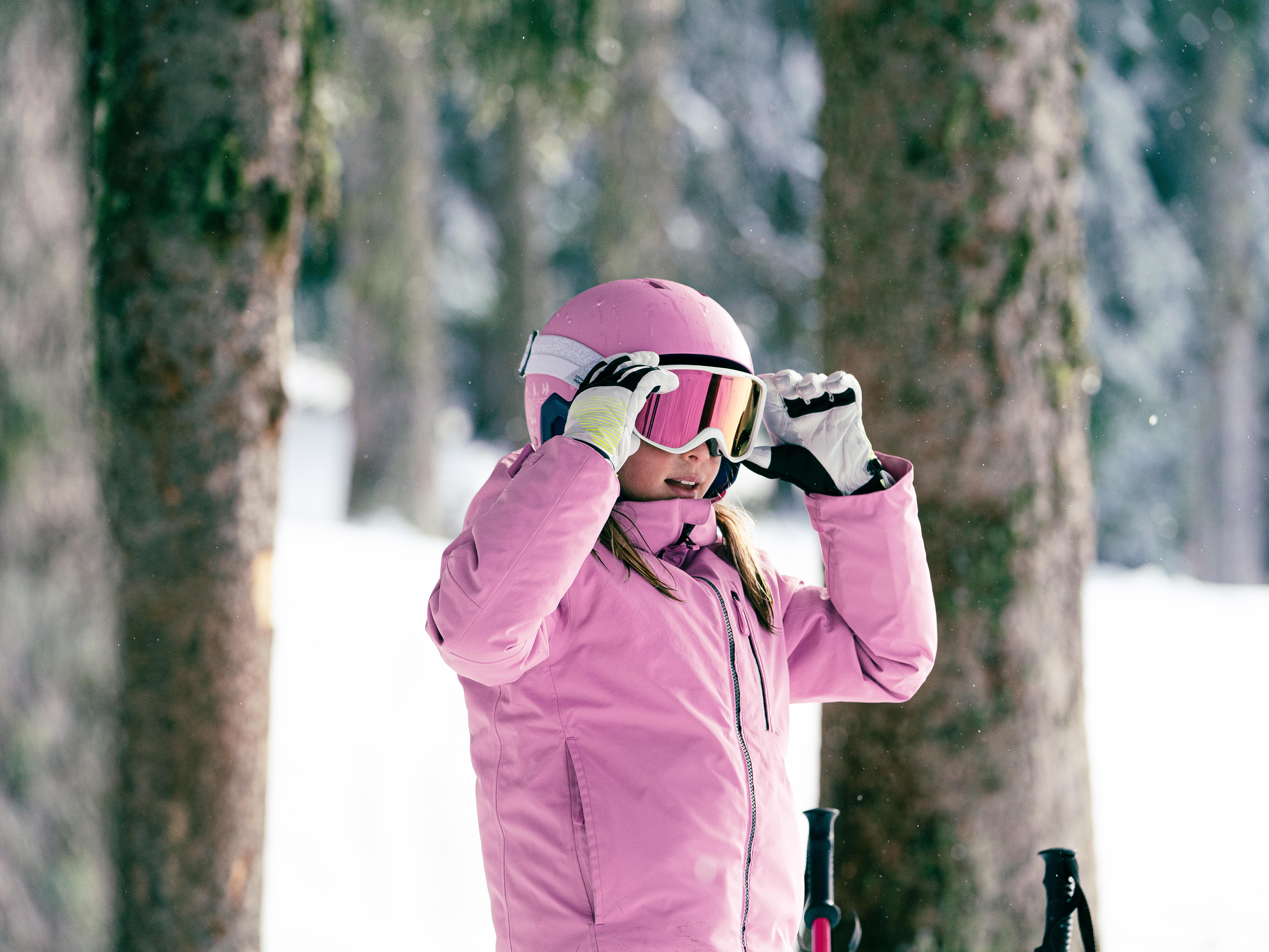 Lunettes de ski, lunettes de neige pour hommes femmes enfants jeunes  adultes, lunettes de snowboard de protection UV pour garçons filles, 2 pack