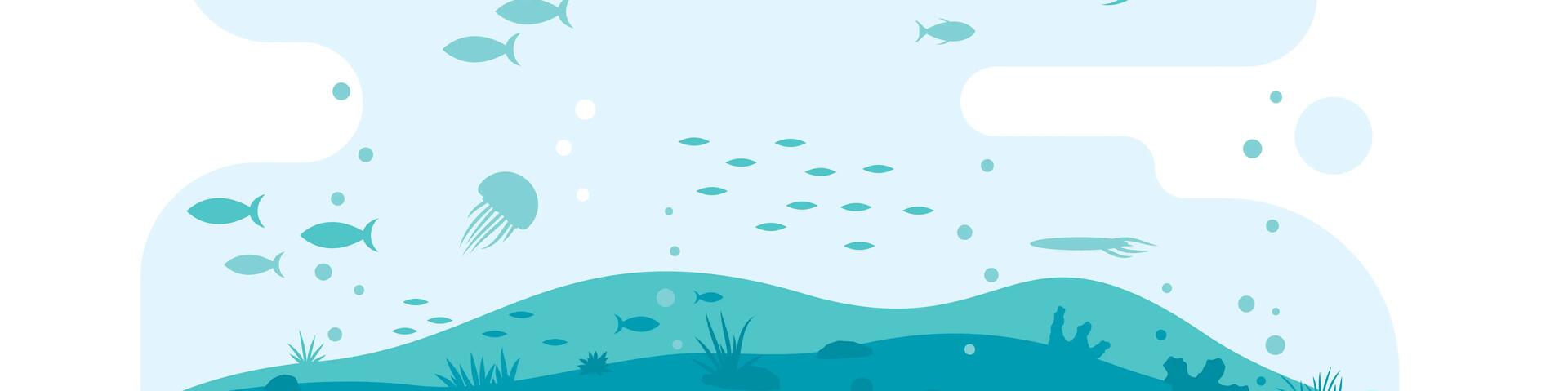 Illustration of the ocean