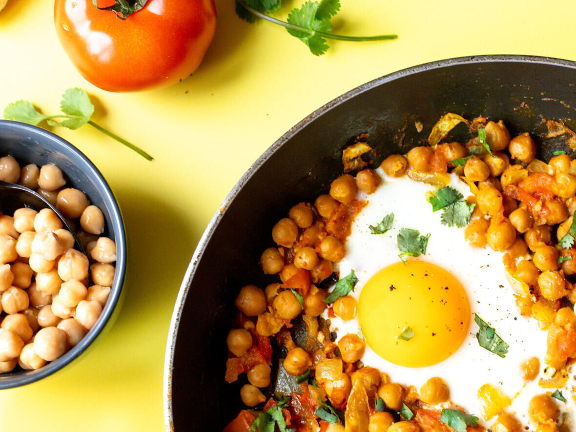 Recette végétarienne : chakchouka aux pois chiches