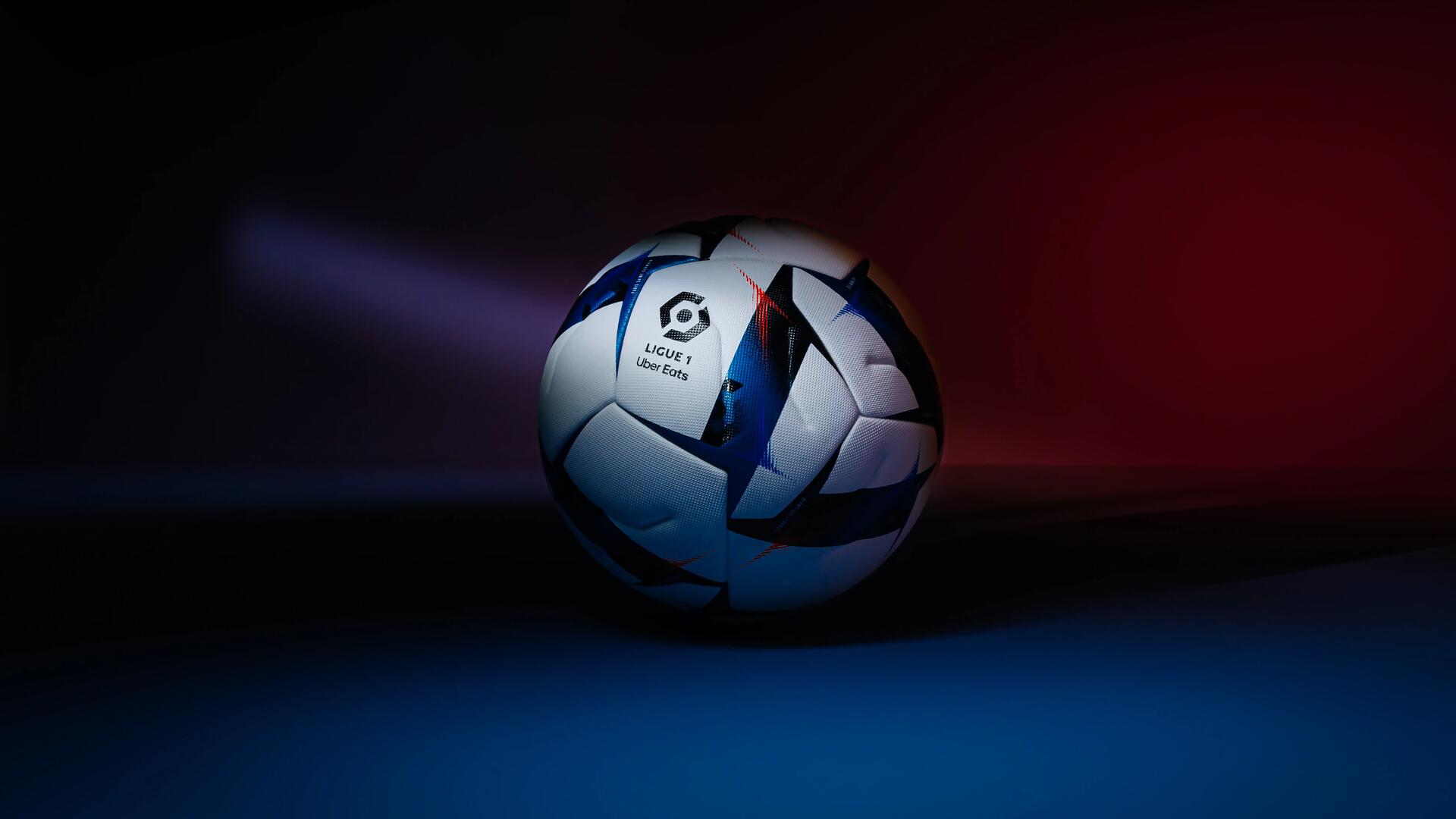 BALLON DE FOOTBALL LIGUE 1 UBER EATS OFFICIEL MATCH BALL BLEU 2022