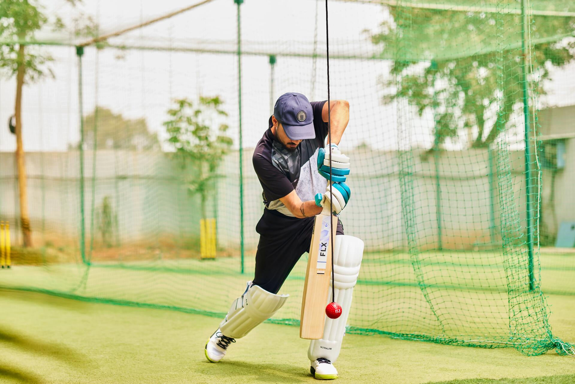 Team playing cricket