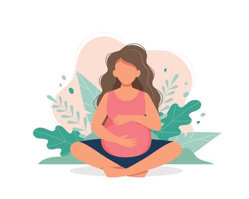 Un dessin de femme enceinte