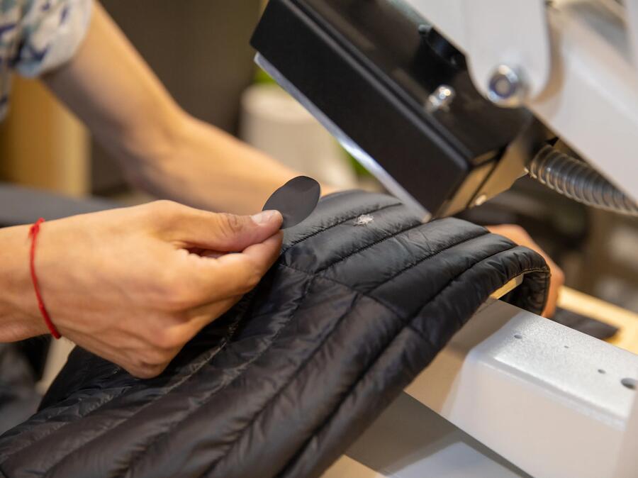 Ski-Daunenjacke:Hinweise, Reparatur 