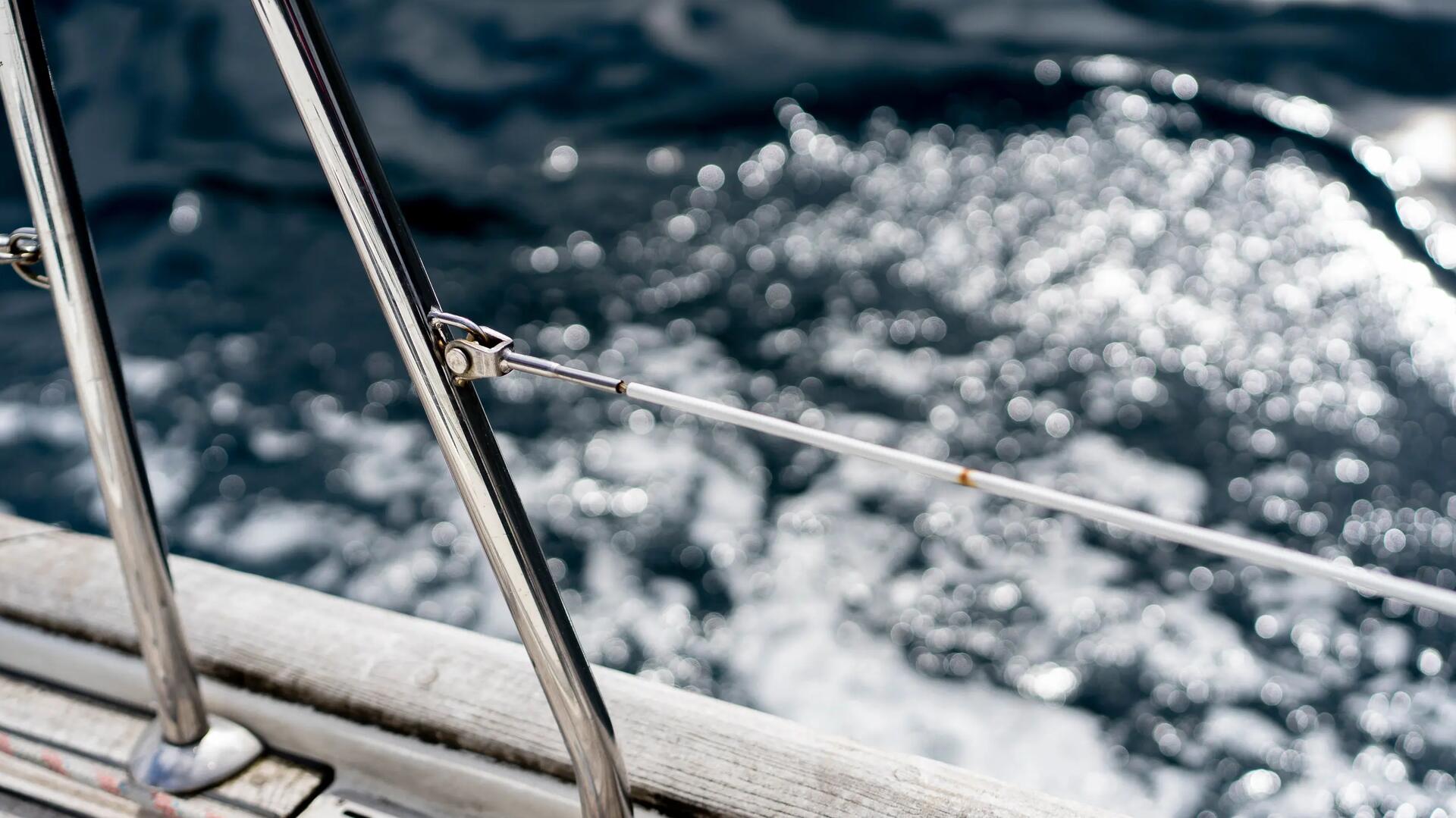 Close-up shot of sail boat