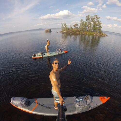 Trekking et stand up paddle en Finlande