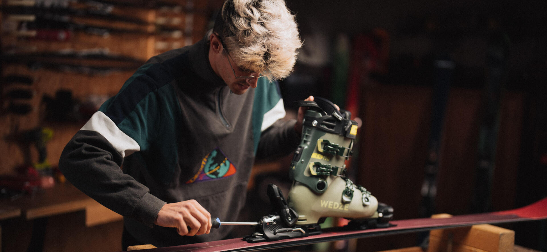 What maintenance should you do to your skis at the end of the season?