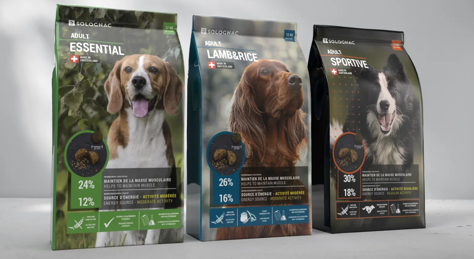 Un visuel de l'offre de croquettes Solognac