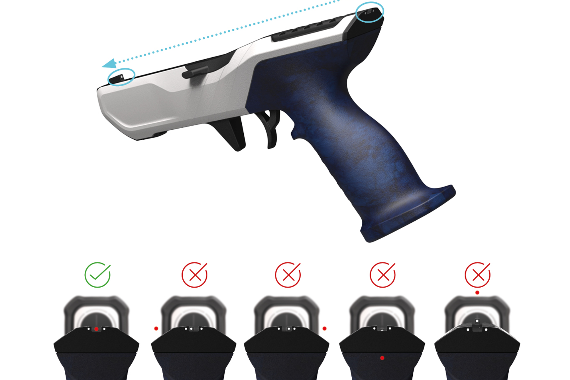 Réglage pour bien tirer au pistolet laser