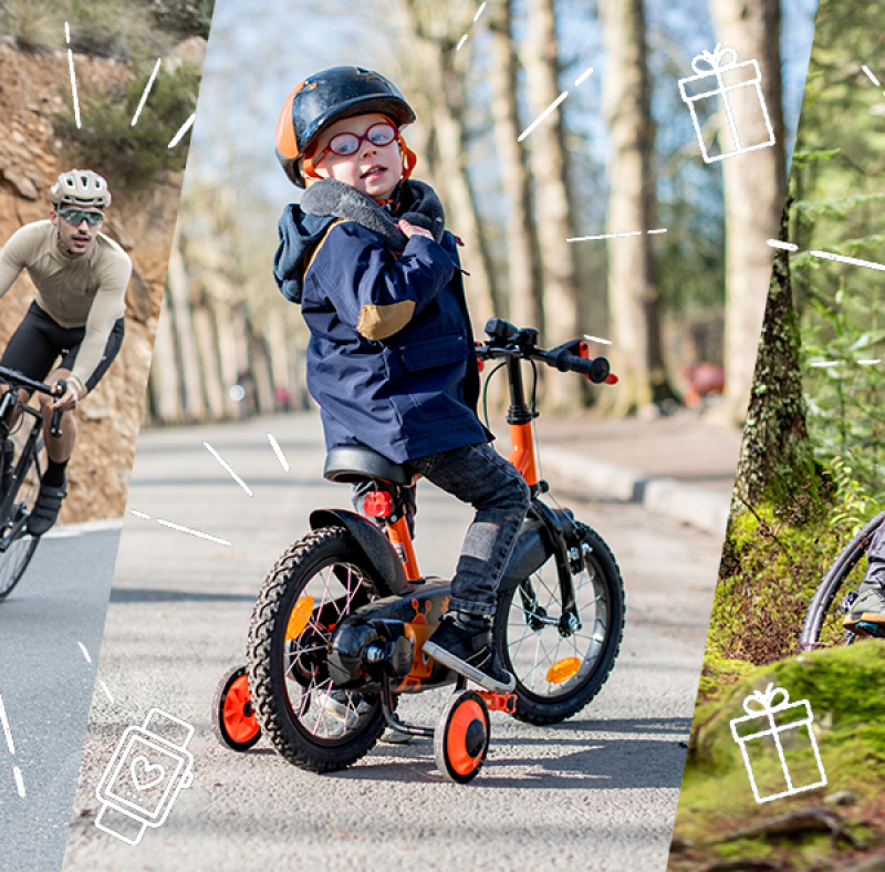 varias pessoas a andar de bicicleta na natureza ou na cidade