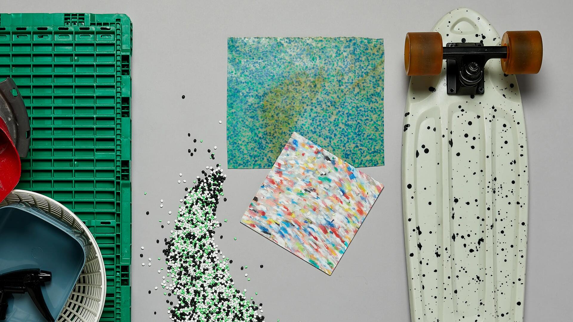 Plástico reciclado.