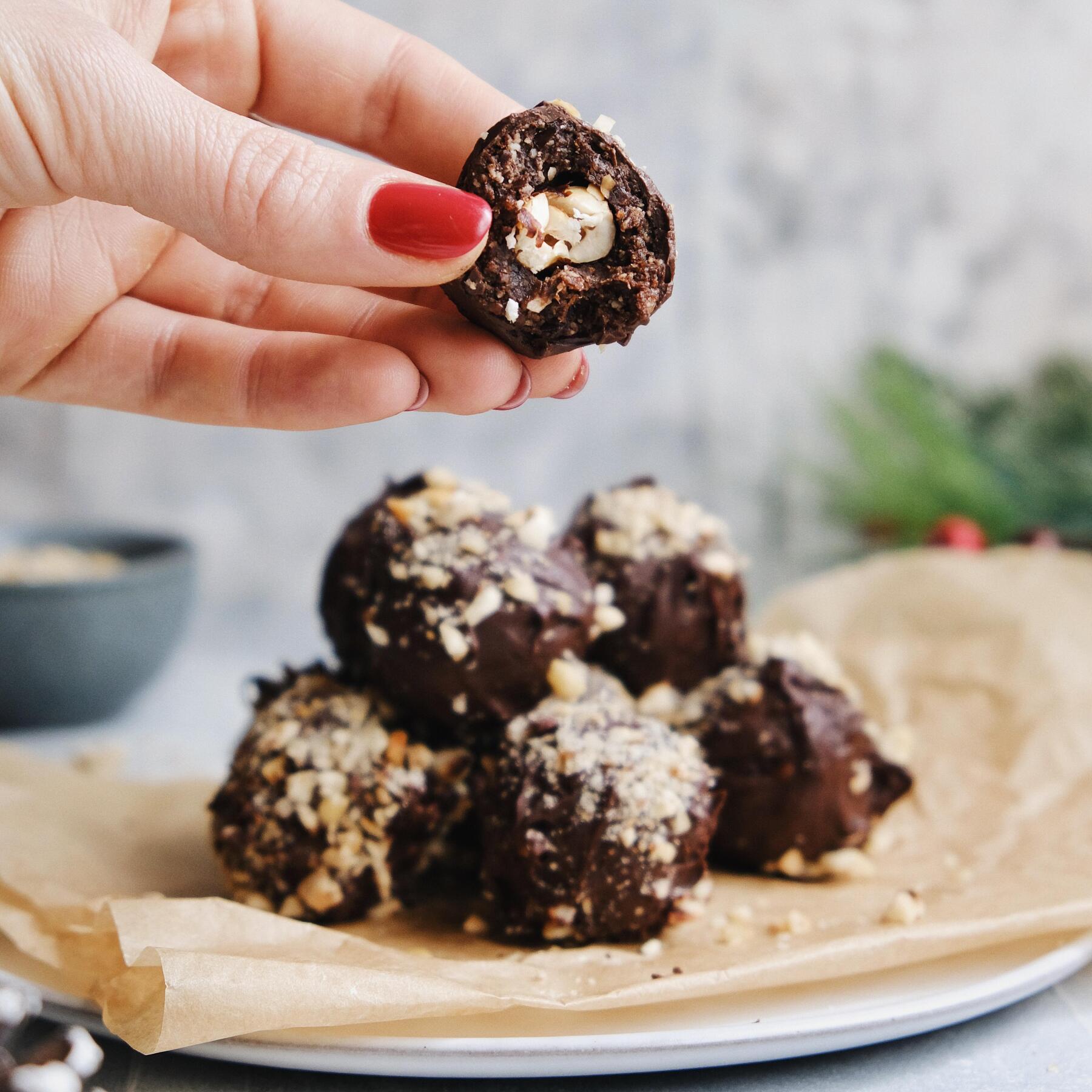 Receita Ferrero Rocher saudável