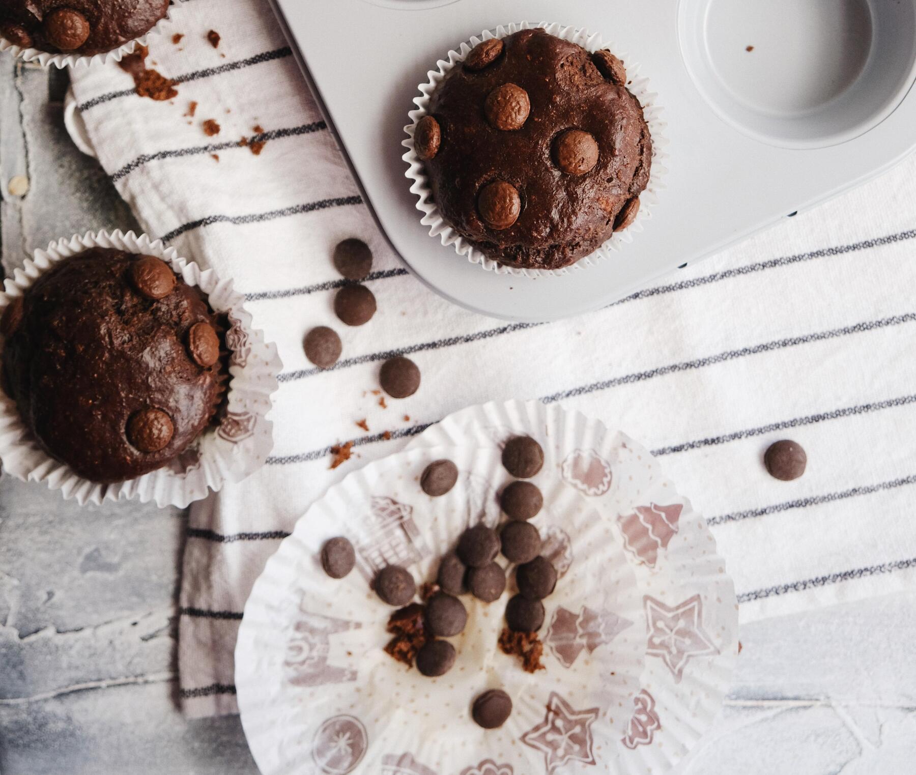 Receita Muffins Proteicos de Chocolate