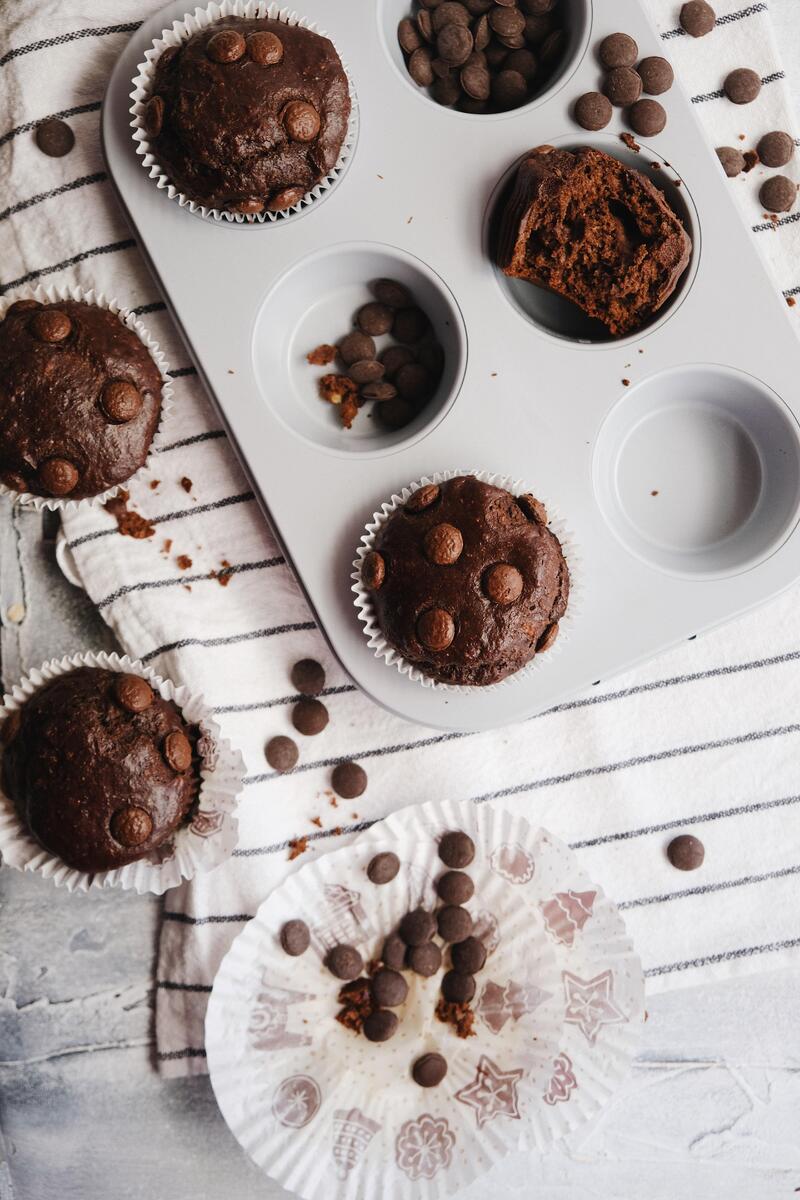 Receita Muffins Proteicos de Chocolate