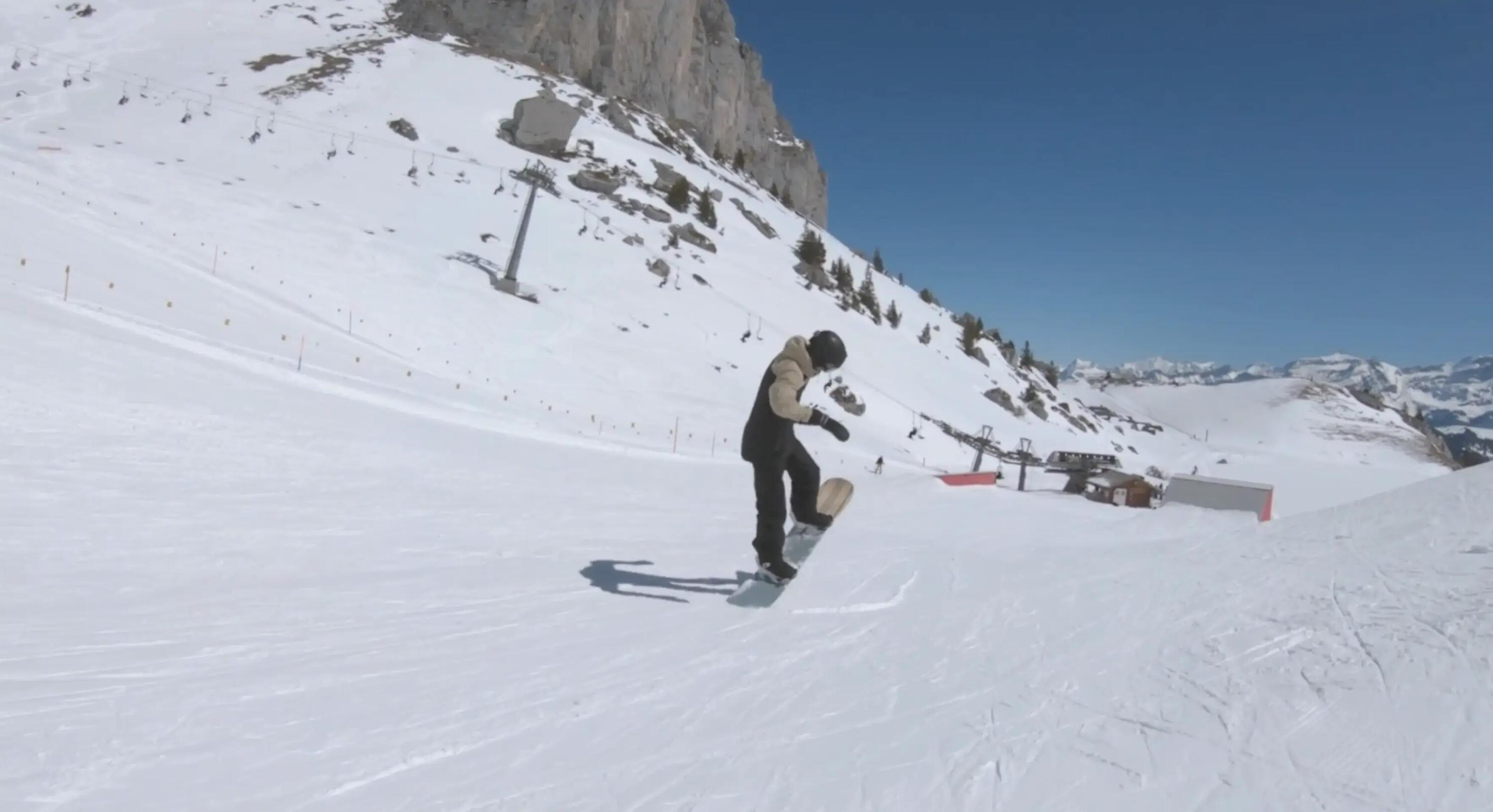 ¿Cómo hacer un ollie en una tabla de snowboard?