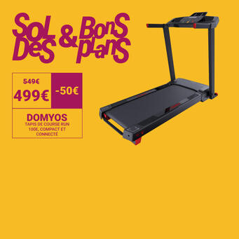 Profitez de notre bon plan : -50€ sur le tapis de course run100E