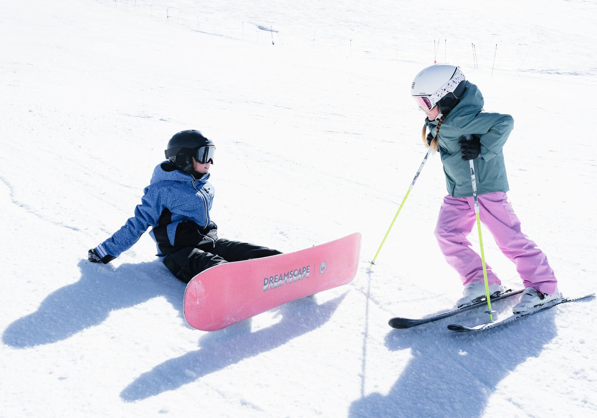 bambini su Sci e Snowboard