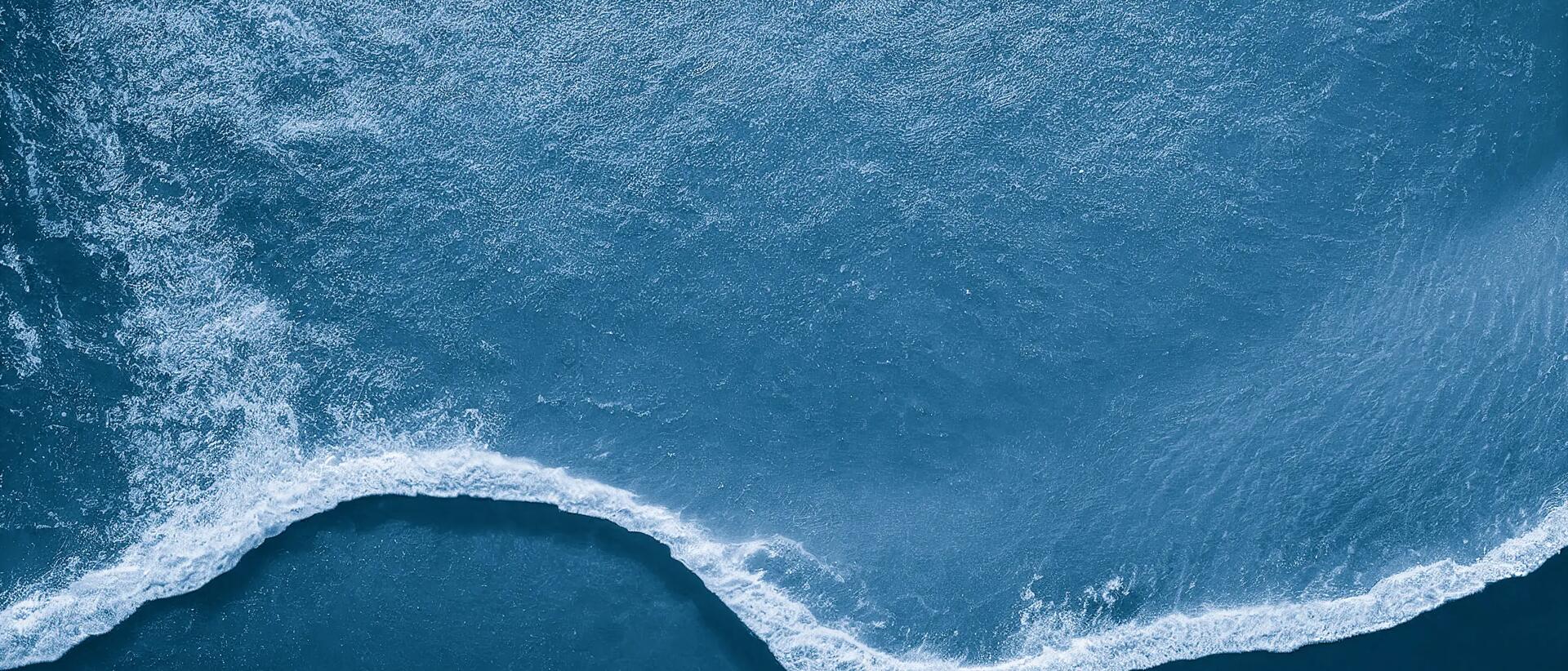 Birds-eye-view of shoreline 