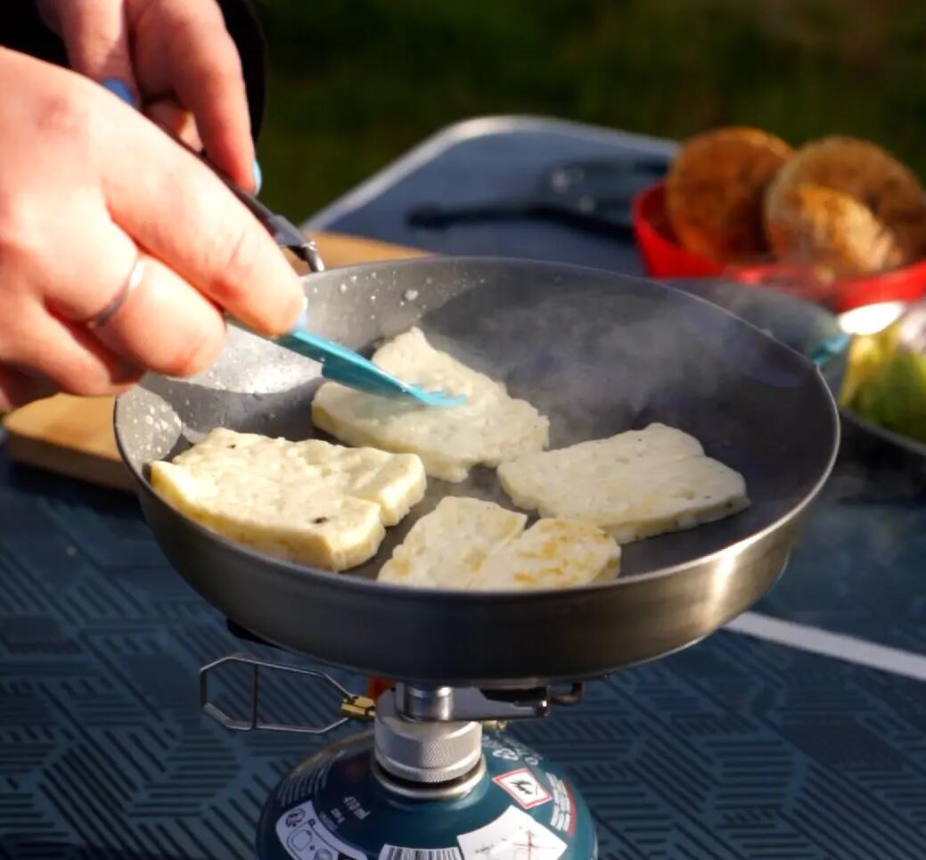 fry the halloumi slices