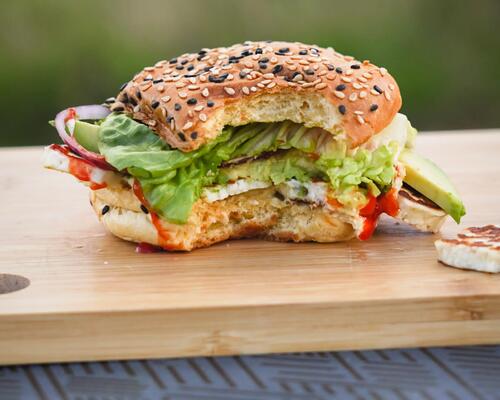 Campsite Cook-up: Halloumi Vegetarian Burgers
