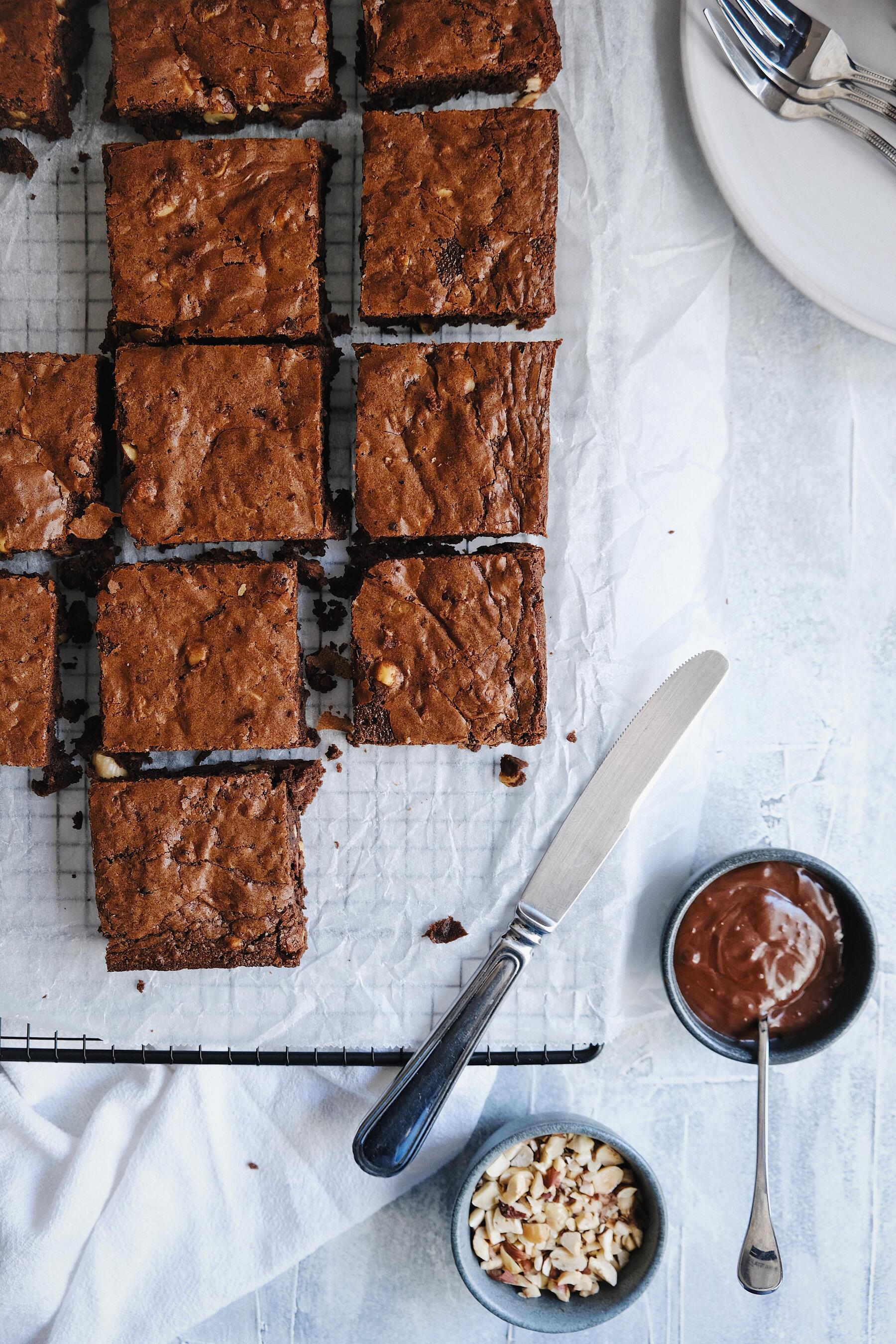 Grundrezept vegane Brownies mit Schokolade